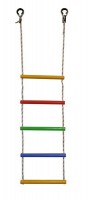 Детская веревочная лестница для ДСК 5 перекладин цвет радуга ЛВ5-3В - магазин СпортДоставка. Спортивные товары интернет магазин в Владимире 
